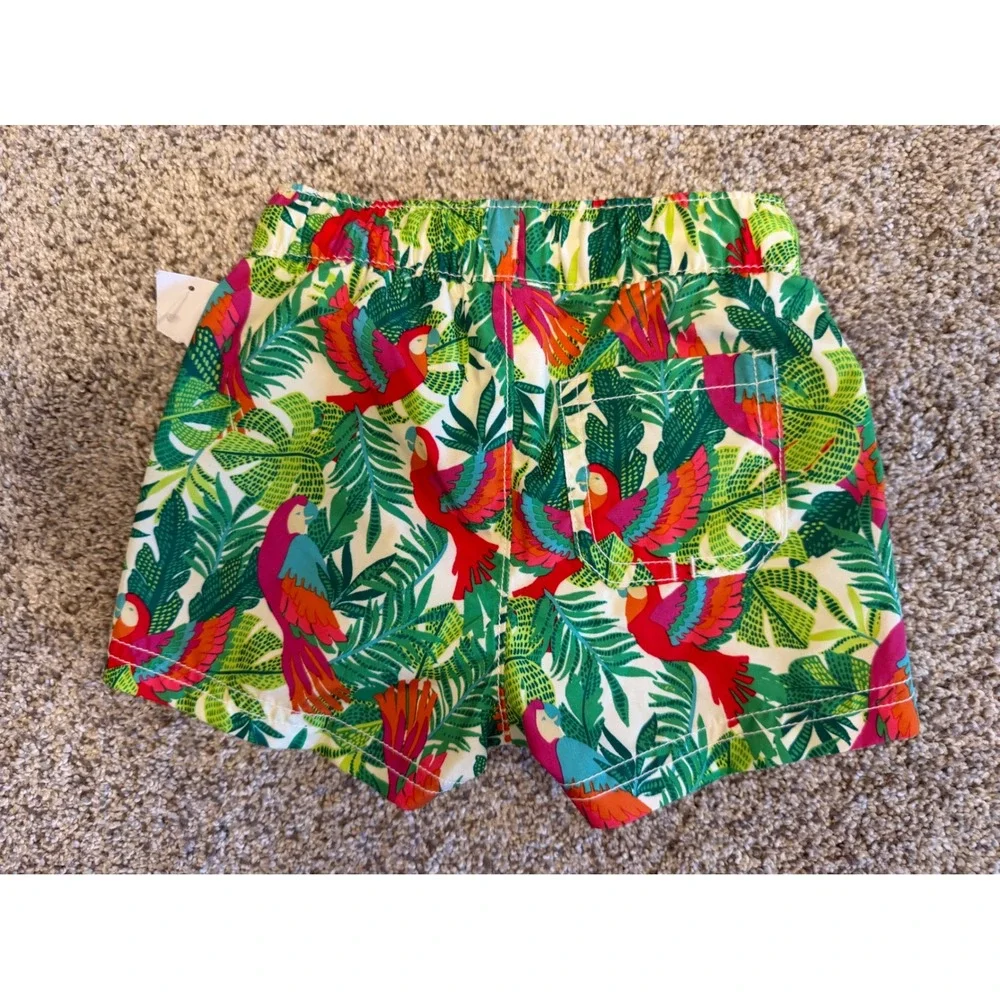 Old Navy Swim Trunks‎ Parrot Tropical 12-18M Multi Color Summer Beach Shorts NWT